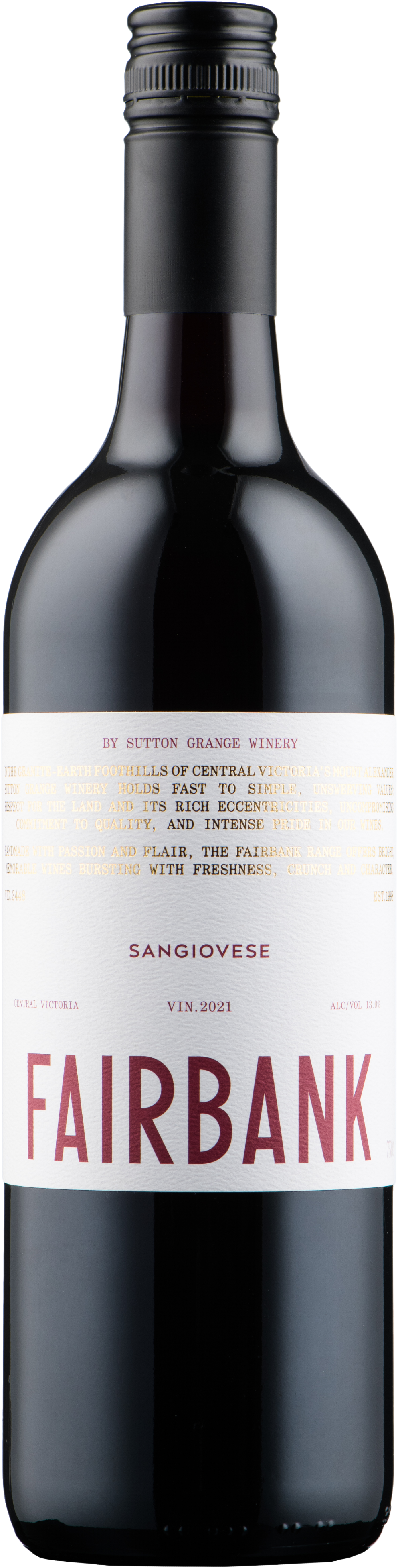 Sutton Grange Winery Fairbank Sangiovese 2021